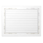 飾り罫線用紙＜グレー＞13行[gr24] ノートパッド (正面)