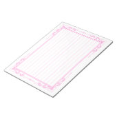飾り罫線用紙＜桃＞[pk12] ノートパッド (アングル)