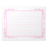 飾り罫線用紙＜桃＞[pk12] ノートパッド (正面)