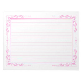 飾り罫線用紙＜桃＞[pk12] ノートパッド