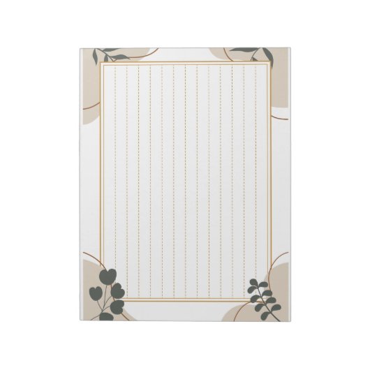 飾り罫線用紙＜茶＞[ch19] ノートパッド (回転)