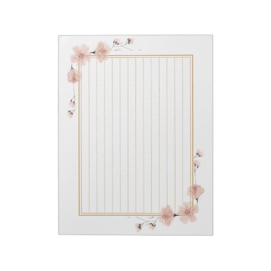 飾り罫線用紙＜茶＞[ch20]  ノートパッド (回転)