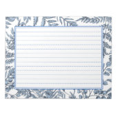 飾り罫線用紙＜青＞13行[bl17] ノートパッド (正面)