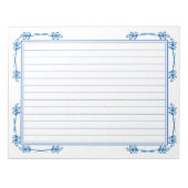 飾り罫線用紙＜青＞[bl19] ノートパッド (正面)