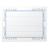 飾り罫線用紙＜青＞[bl20] ノートパッド (正面)