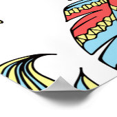 飾り羽のシームレスなパターン。手書きV ポスター (角)