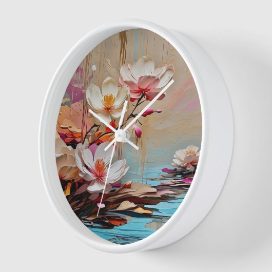 飾り花壁時計 壁時計 (傾斜)