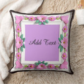 飾り花枠 クッション (ブランケット)