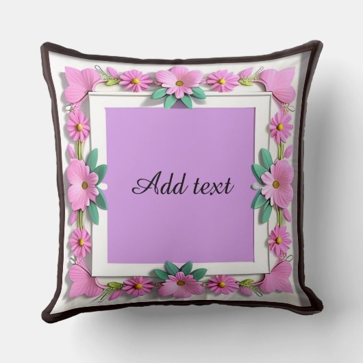 飾り花枠 クッション (裏面)