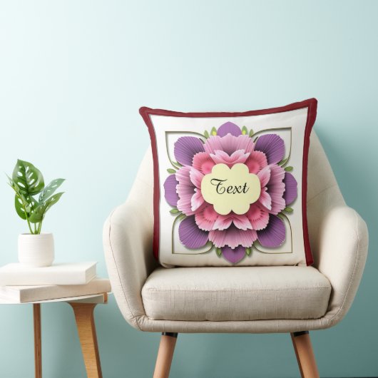 飾り花枠 クッション (椅子)