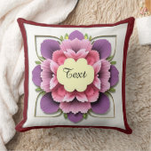 飾り花枠 クッション (ブランケット)