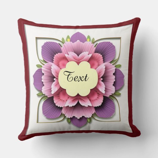 飾り花枠 クッション (裏面)