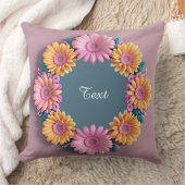 飾り花枠 クッション (ブランケット)