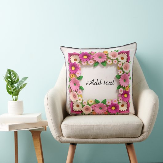 飾り花枠 クッション (椅子)