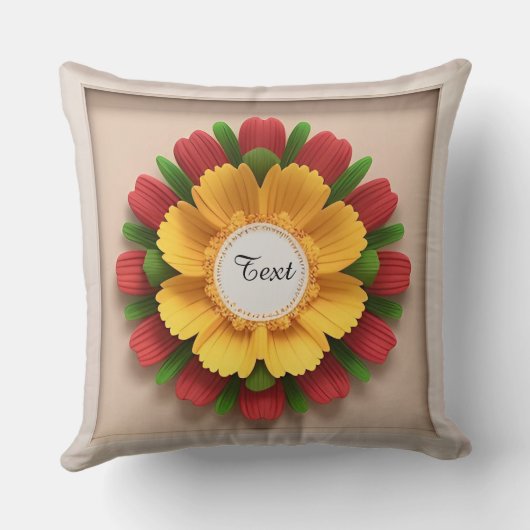 飾り花枠 クッション (裏面)