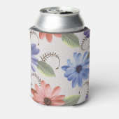 飾り花油絵を描タイル。 缶クーラー (缶裏面)