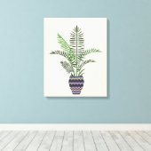 飾り花瓶に植える キャンバスプリント (インサイチュ (ウッドフロア))