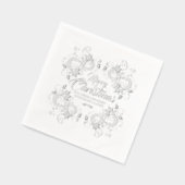 飾り葉縁どの聖降誕祭 箔ナプキン (左)