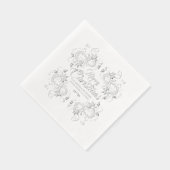 飾り葉縁どの聖降誕祭 箔ナプキン (右)