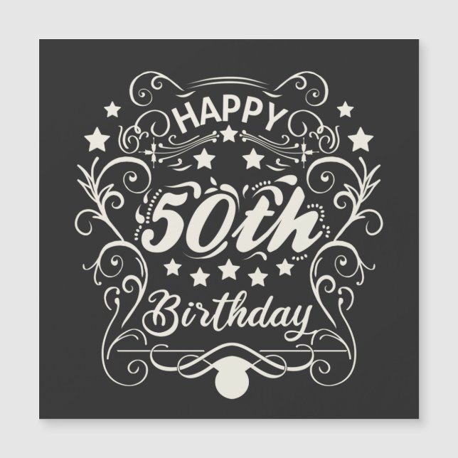 飾り装飾的ハッピーハッピー50誕生日。 (正面)