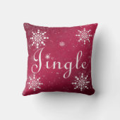 飾り赤と白のジンルメリークリスマス クッション (裏面)