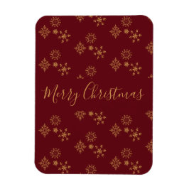 飾り金の雪の結晶メリークリスマス マグネット