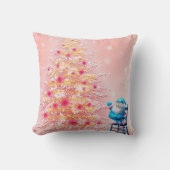 飾り雪の玉メリークリスマス クッション (正面)