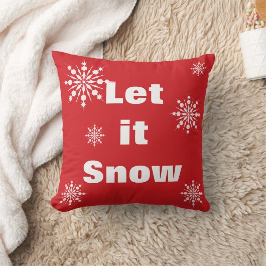 飾り雪の結晶スノーフレークのクリスマス クッション (ブランケット)