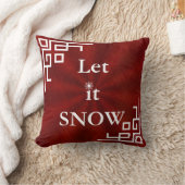 飾り雪の結晶スノーフレークのクリスマス クッション (ブランケット)