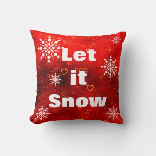 飾り雪の結晶スノーフレークのクリスマス クッション (正面)