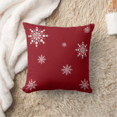 飾り雪の結晶スノーフレークのクリスマス クッション (ブランケット)