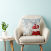 飾り雪レッドメリークリスマスギフト クッション (椅子)