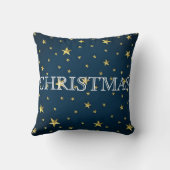 飾り青い星メリークリスマス クッション (裏面)