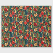 飾り鮮やかクリスマス ラッピングペーパー (フラット)