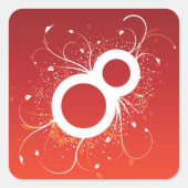 飾り8シール スクエアシール (正面)