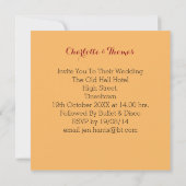 飾インディアン象華美デザイン 招待状 (裏面)