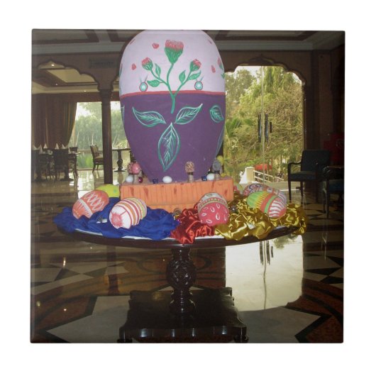 飾イースターエッグアートプリント タイル (正面)