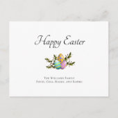 飾イースター卵カラフル植物学 シーズンポストカード (正面)