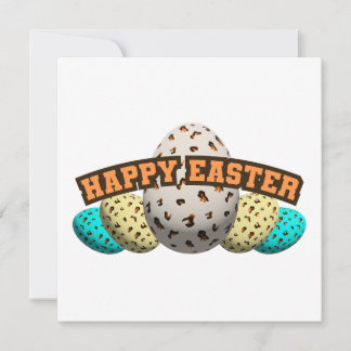 飾イースター卵パターン（の模様が）あるヒョウ