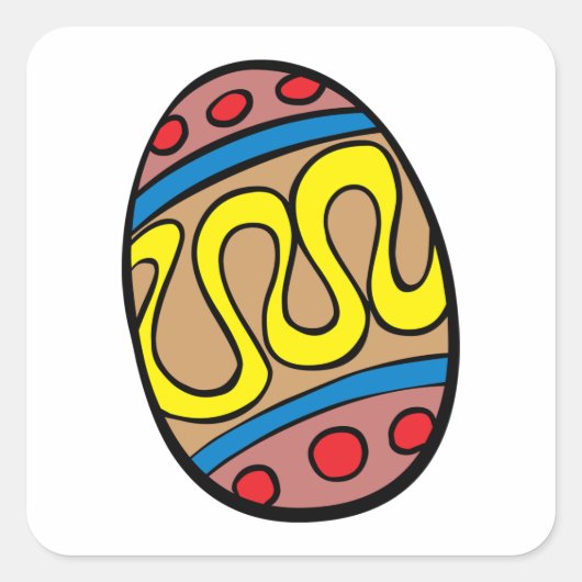飾イースター卵 スクエアシール (正面)