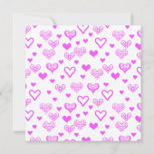 飾エレガントりピンクハート誕生会 招待状 (裏面)