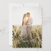 飾エレガントり枠の結婚写真 招待状 (裏面)