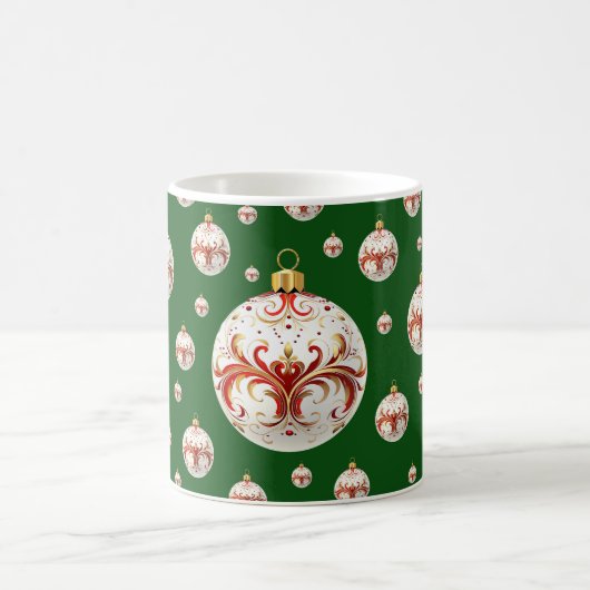 飾エレガントり植物の休日 コーヒーマグカップ (中央)