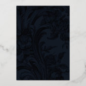 飾エレガントり花結婚銀箔 箔招待状 (裏面)