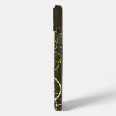 飾エレガントり螺旋グリーンつる植物パターン Case-Mate iPhoneケース (裏面 / 左)
