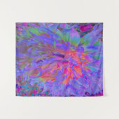 飾エレガントサイケデリックりダリア花 タペストリー (正面(横))