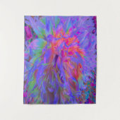 飾エレガントサイケデリックりダリア花 タペストリー (正面)