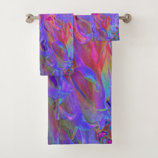 飾エレガントサイケデリックりダリア花 バスタオルセット (インサイチュ)