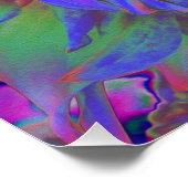 飾エレガントサイケデリックりダリア花 ポスター (コーナー)