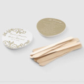 飾エレガント金ゴールドスクロール結婚式 ハンドファン (組立なし)